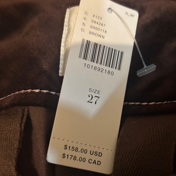 Maeve Colette full length velvet pant in fudge brownie - Picture 8 of 14